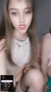 (小笼包)短发美女和混血美女一起直播大秀身材